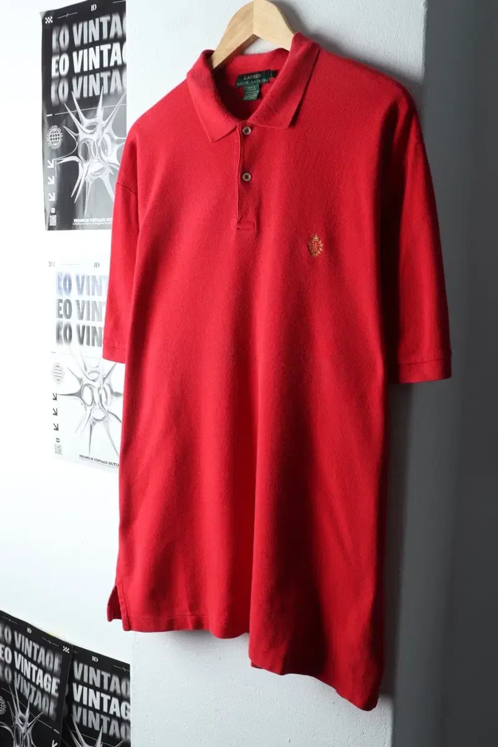 (L-2XL) 폴로 랄프로렌 반팔 카라 티셔츠 빅사이즈 레드-14B17 상품이미지1