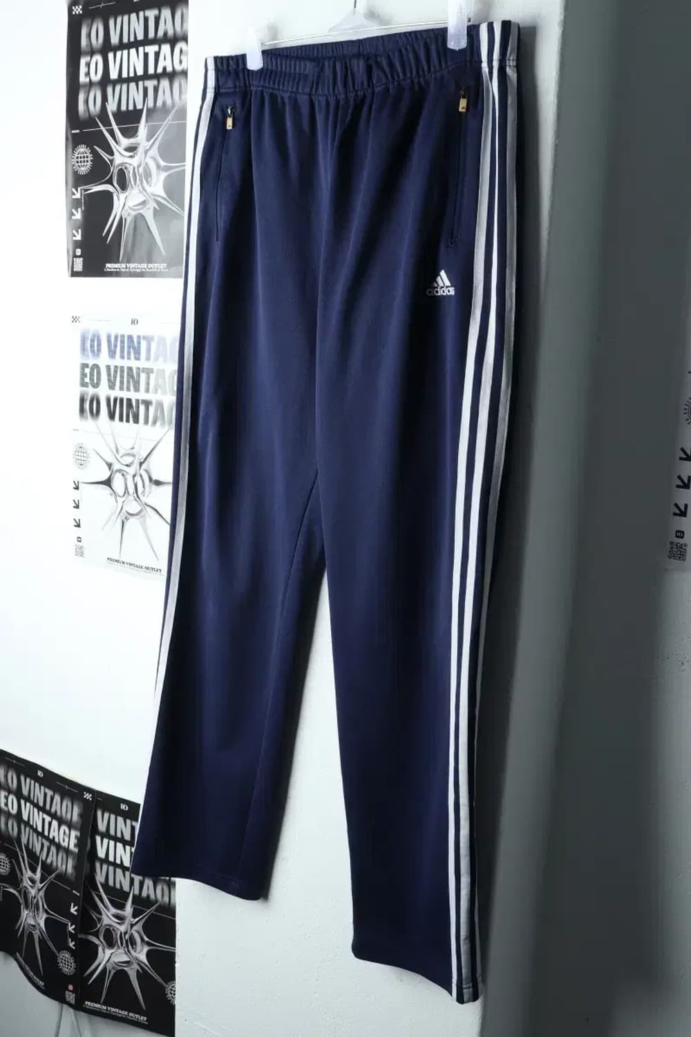 (XL) 아디다스 트레이닝복 바지 사용감 네이비 삼선-2086 상품이미지1