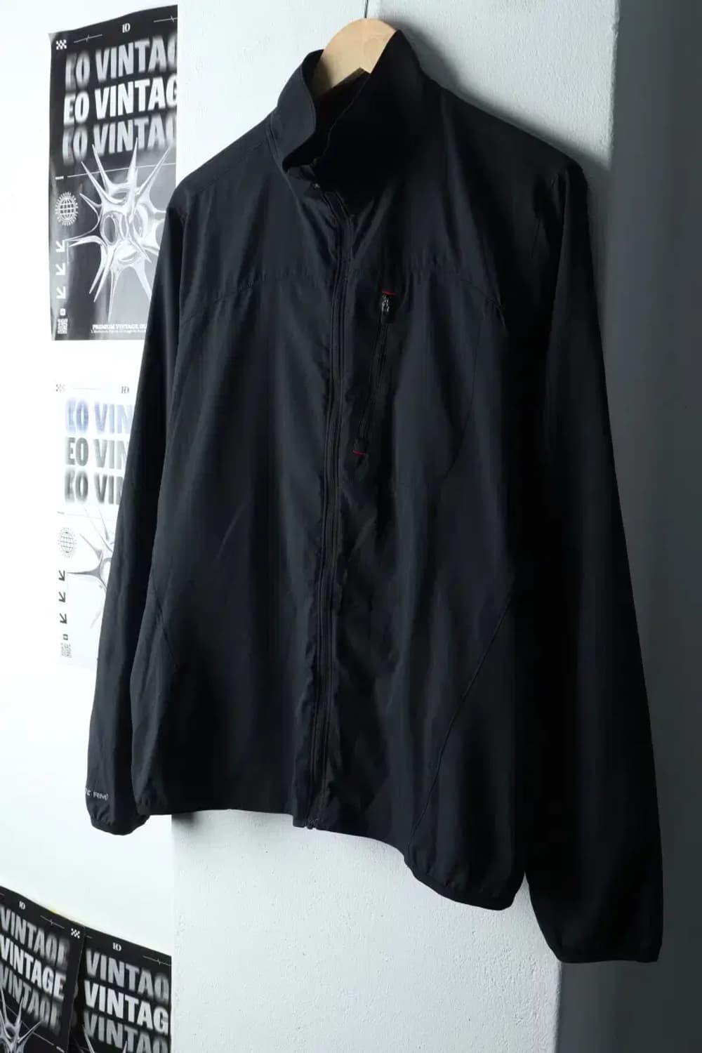 (L-XL) 언더아머 집업 바람막이 점퍼자켓 블랙 올드스쿨-14AE9 상품이미지1