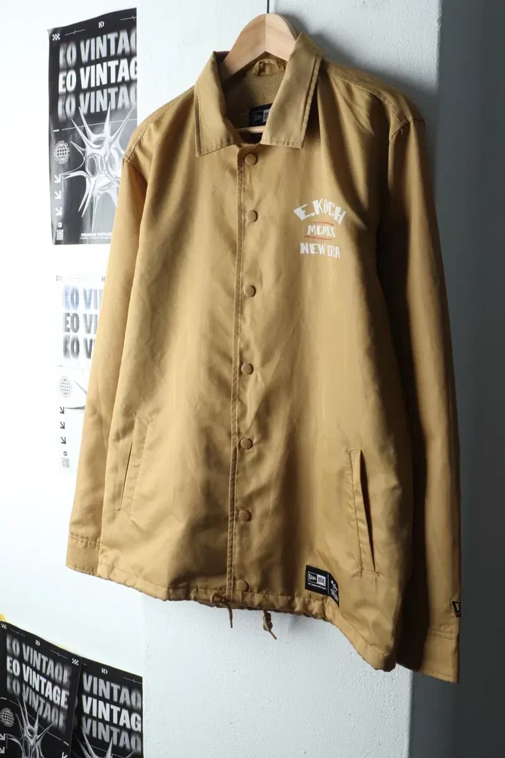 (L-XL) 뉴에라 바람막이 야구점퍼자켓 블루종 코치 브라운-14AF1 상품이미지1