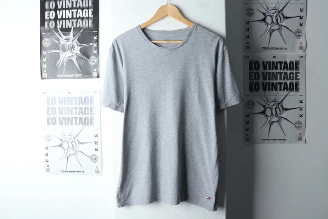 (L-XL) 타미힐피거 반팔 티셔츠 그레이 기본-14B00 상품이미지2