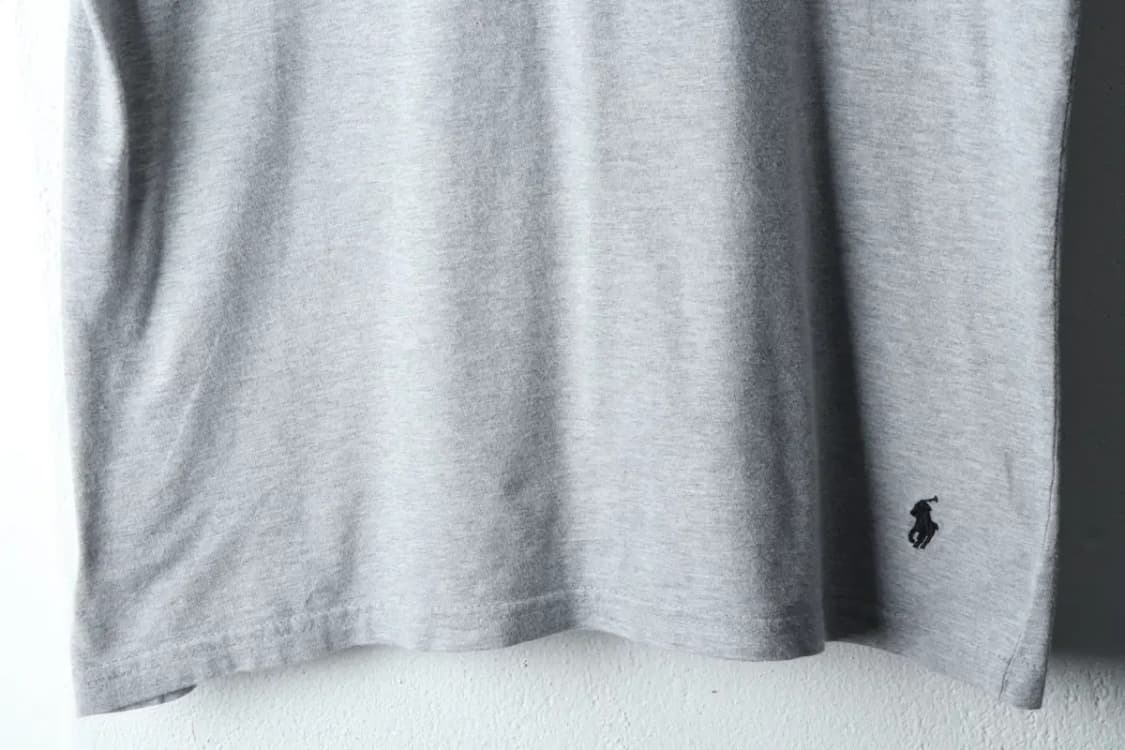 (L-XL) 폴로 랄프로렌 반팔 티셔츠 브이넥 그레이-14B09 상품이미지4