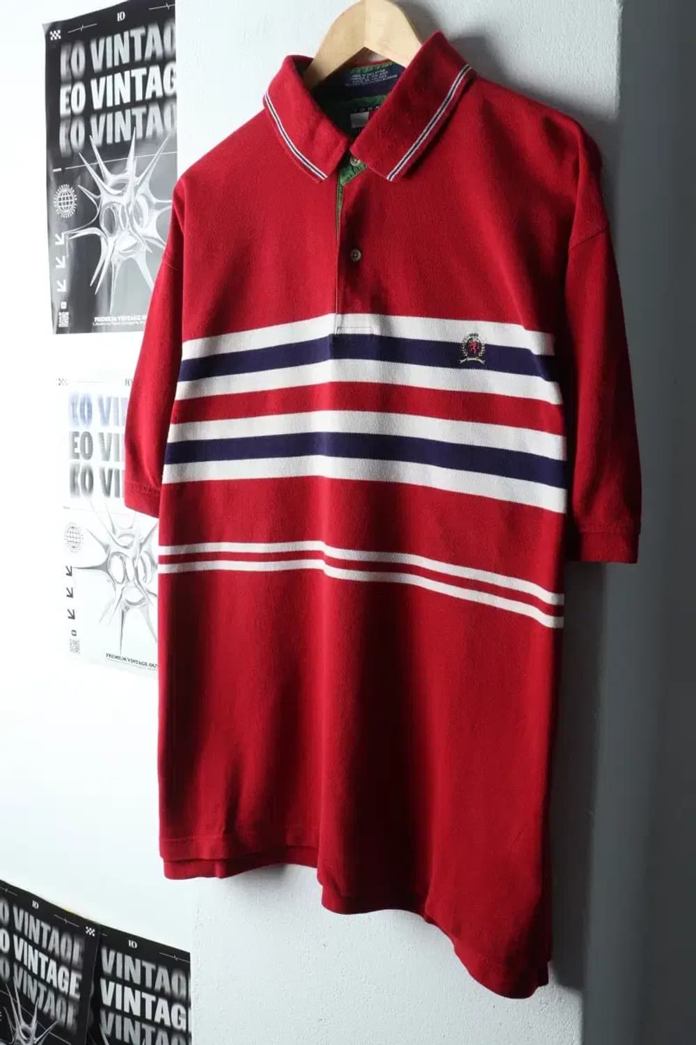(XL-2XL) 타미힐피거 반팔 카라 티셔츠 빅사이즈 레드-14B10 상품이미지1