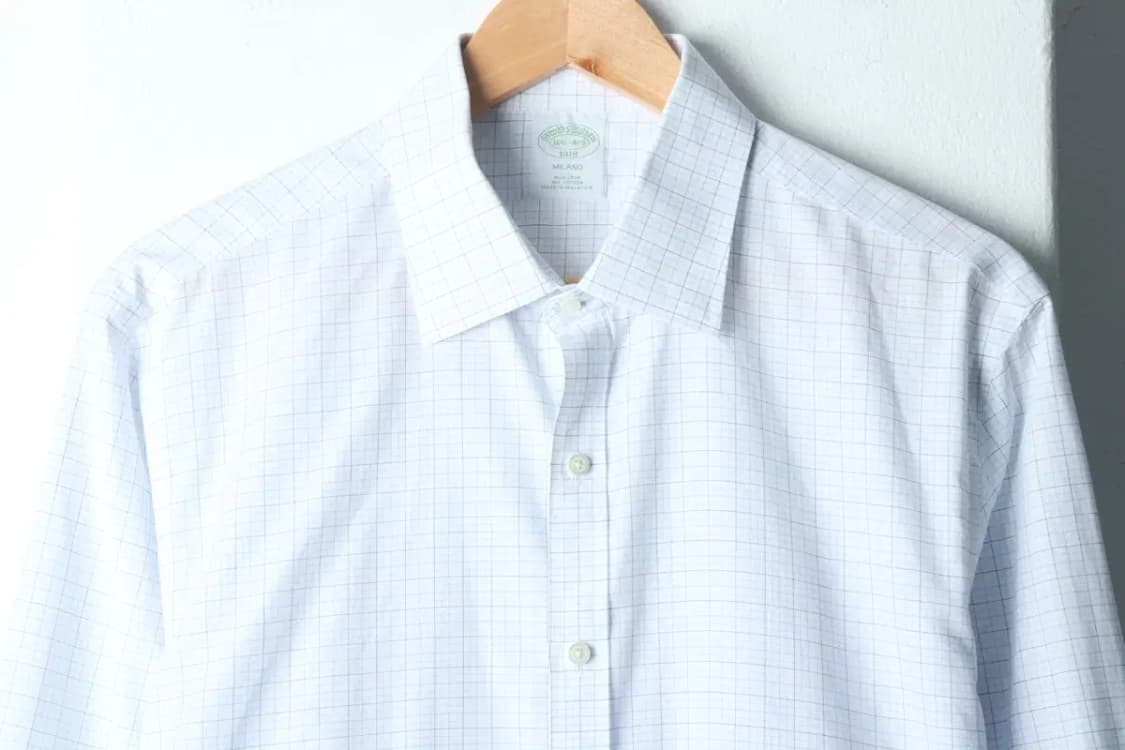 (2XL) 브룩스브라더스 셔츠 남방 체크 연블루-14BD8 상품이미지3
