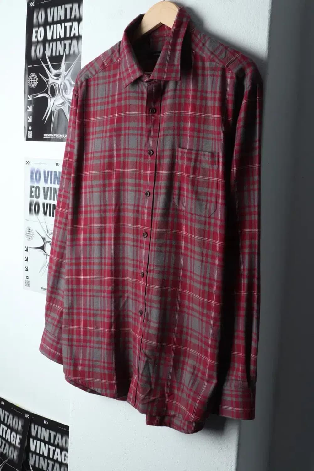 (2XL) 루이가또즈 셔츠 남방 빅사이즈 체크 그레이-14BDC 상품이미지1