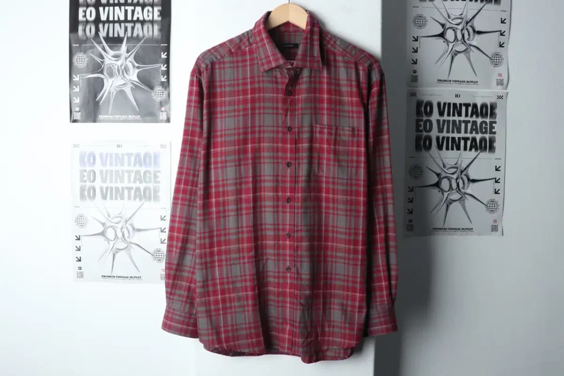(2XL) 루이가또즈 셔츠 남방 빅사이즈 체크 그레이-14BDC 상품이미지2