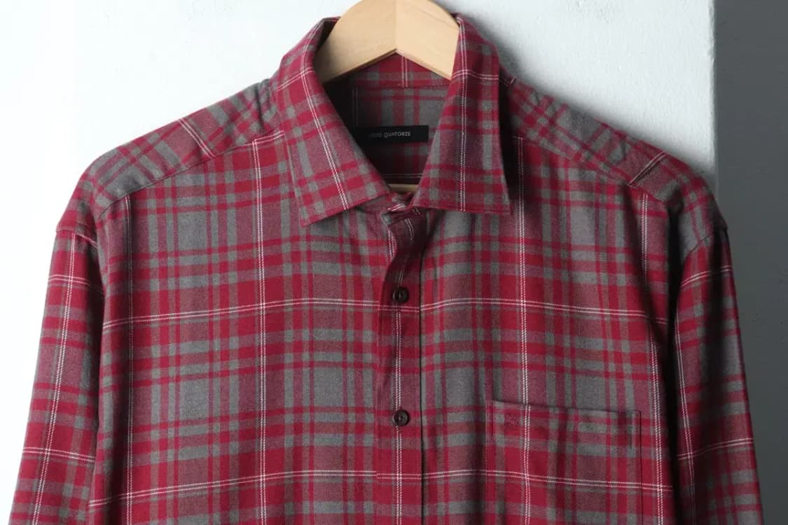 (2XL) 루이가또즈 셔츠 남방 빅사이즈 체크 그레이-14BDC 상품이미지3
