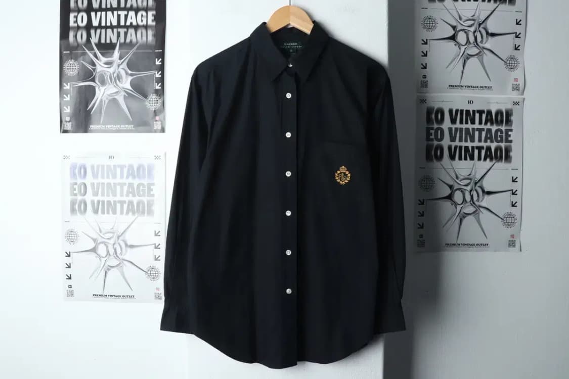 W(L-2XL) 폴로 랄프로렌 셔츠 남방 수선 무지 블랙-14BDF 상품이미지2