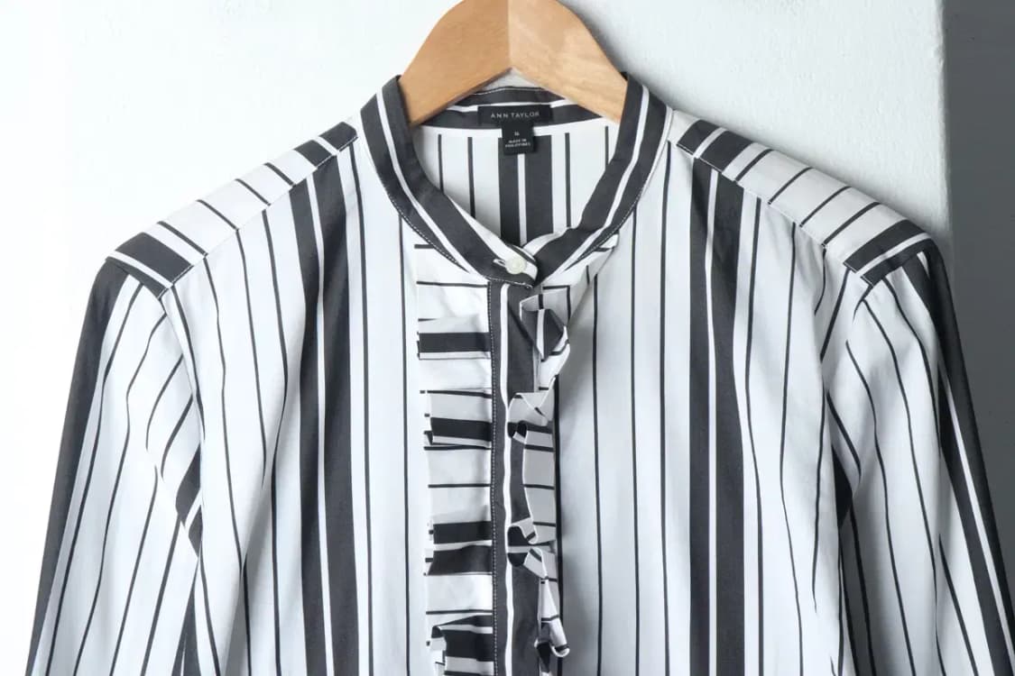 W(XL) 브랜드빈티지 셔츠 남방 앤테일러 스트라이프-14BE3 상품이미지3