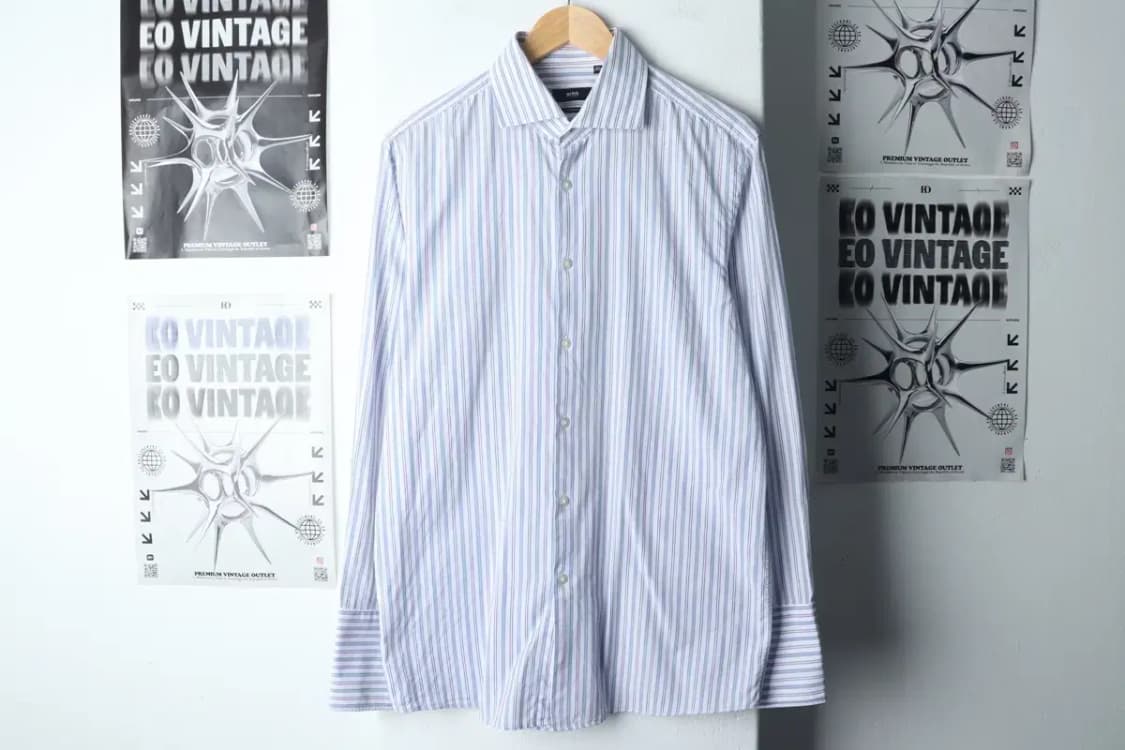 (L-XL) 휴고보스 셔츠 남방 스트라이프 연블루-14BF7 상품이미지2