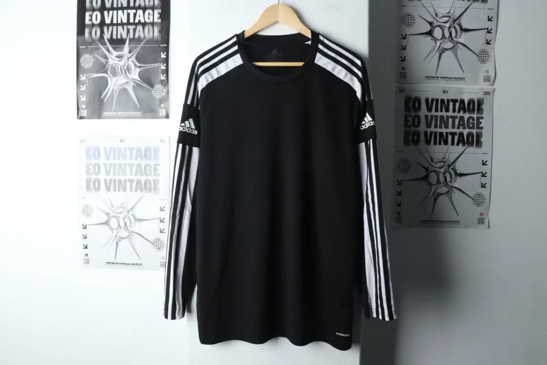 (3XL) 아디다스 긴팔티셔츠 빅사이즈 축구 검흰-14C82 상품이미지2
