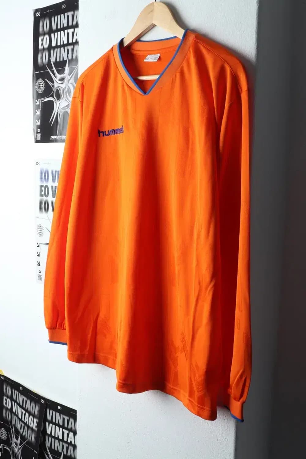 (2XL) 험멜 긴팔티셔츠 축구 빅사이즈 주황-14C87 상품이미지1