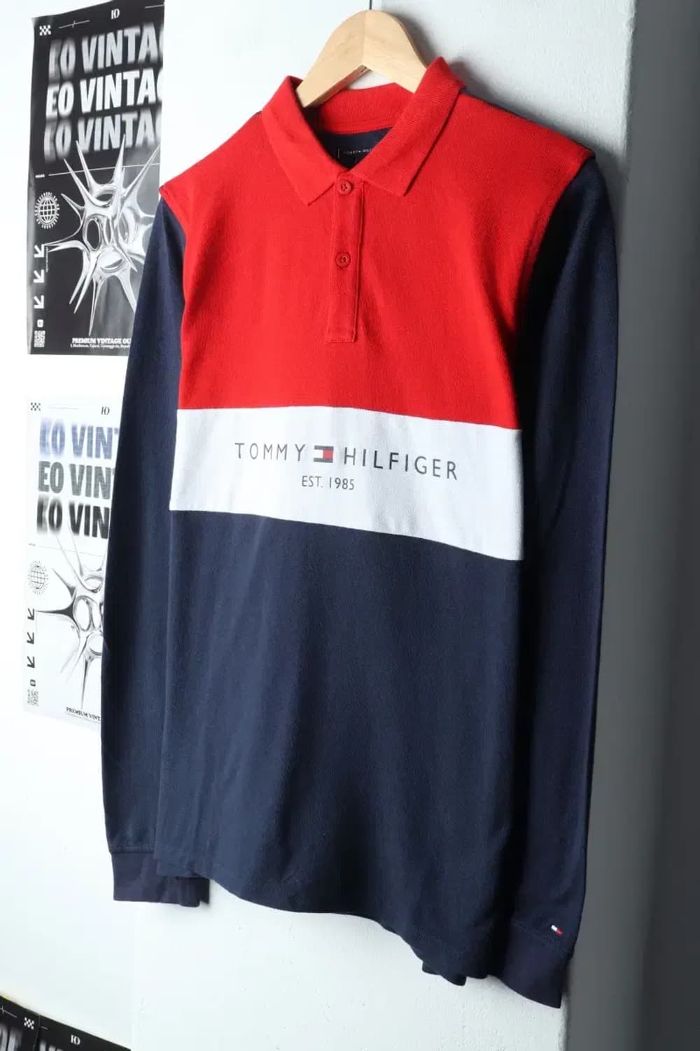 (L-XL) 타미힐피거 카라 긴팔티셔츠 컬러믹스 올드스쿨-14CA3 상품이미지1