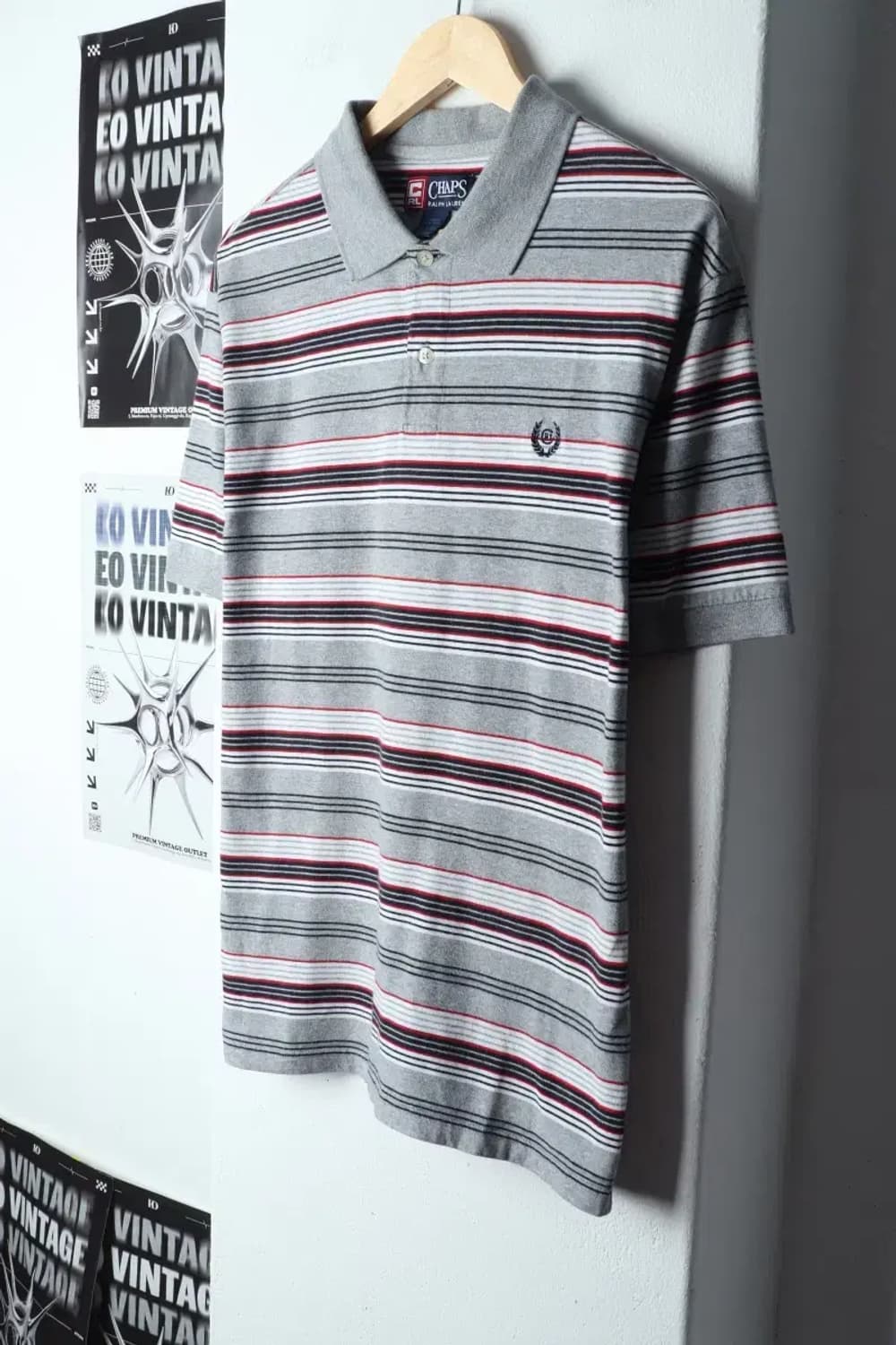 (L-XL) 폴로 랄프로렌 반팔 카라 티셔츠 챕스 스트라이프-14D1F 상품이미지1