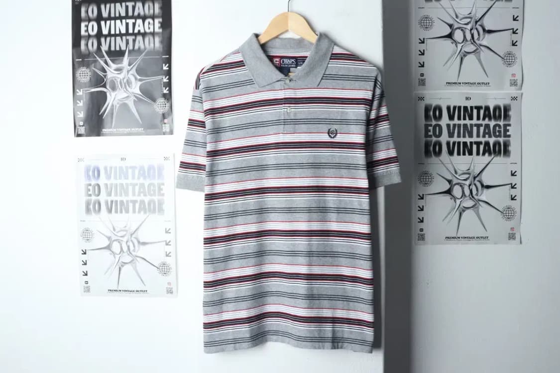 (L-XL) 폴로 랄프로렌 반팔 카라 티셔츠 챕스 스트라이프-14D1F 상품이미지2