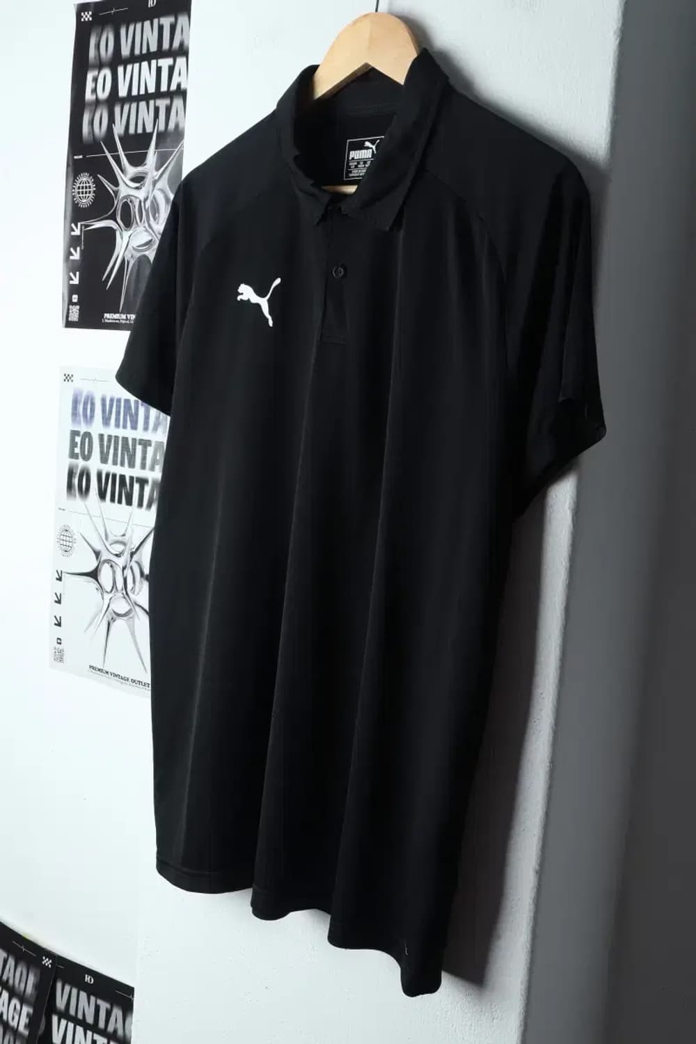 (L-XL) 퓨마 반팔 카라 티셔츠 기능성 나그랑 블랙-14D24 상품이미지1
