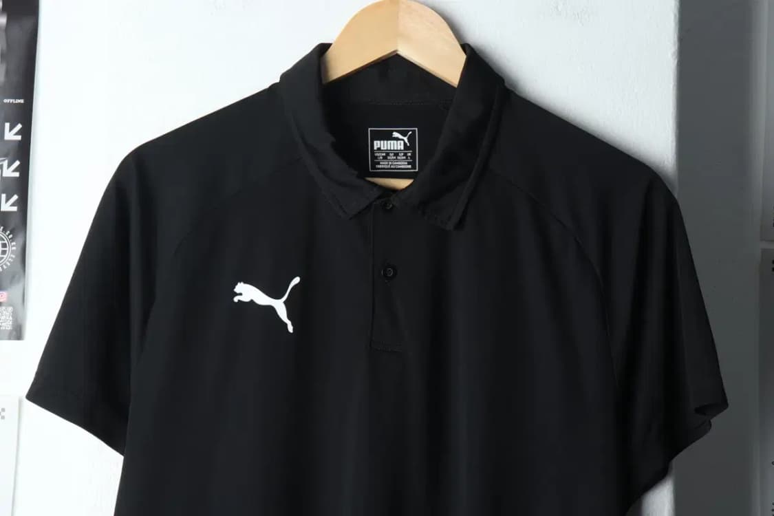 (L-XL) 퓨마 반팔 카라 티셔츠 기능성 나그랑 블랙-14D24 상품이미지3