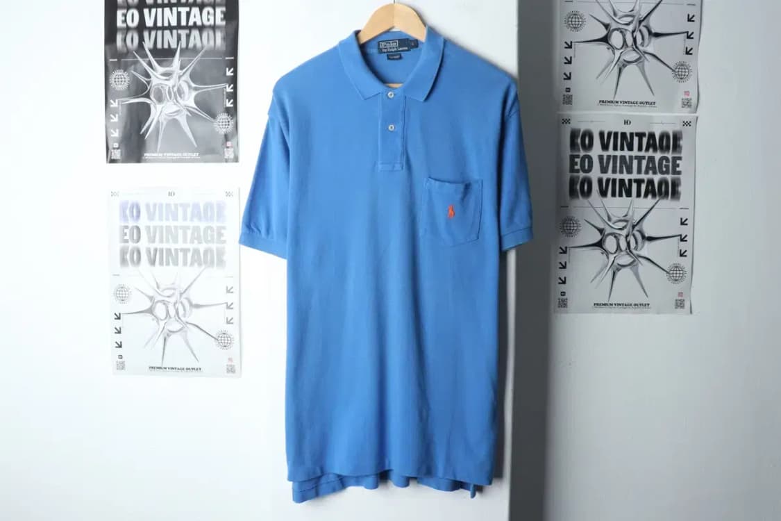 (L-2XL) 폴로 랄프로렌 반팔 카라 티셔츠 빅사이즈 블루-14D26 상품이미지2
