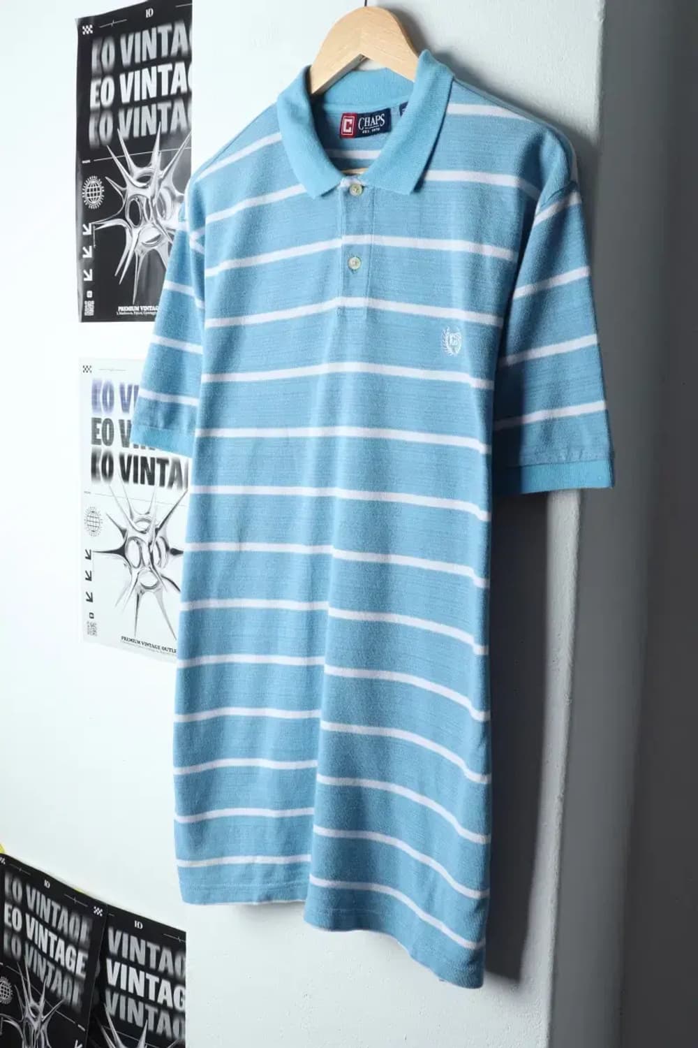 (L-2XL) 브랜드빈티지 반팔 카라 티셔츠 챕스 빅사이즈-14D2D 상품이미지1