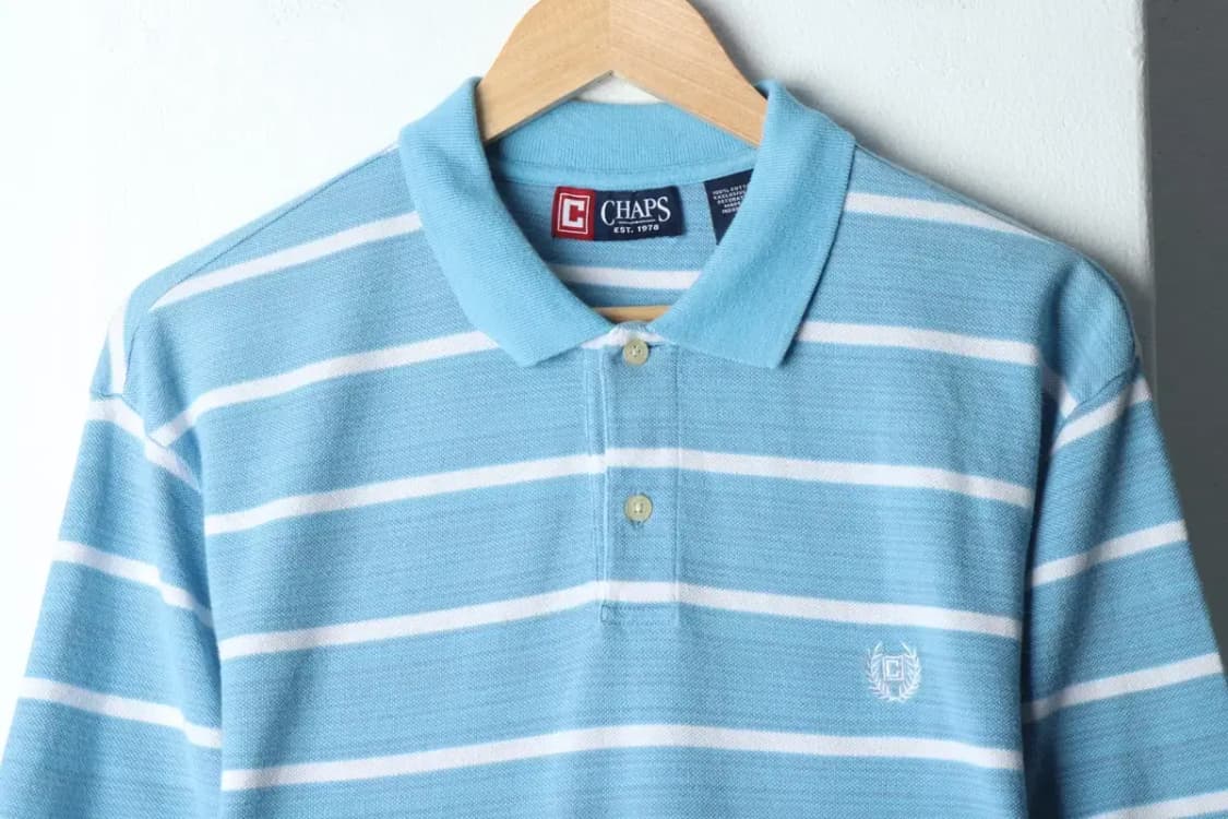(L-2XL) 브랜드빈티지 반팔 카라 티셔츠 챕스 빅사이즈-14D2D 상품이미지3