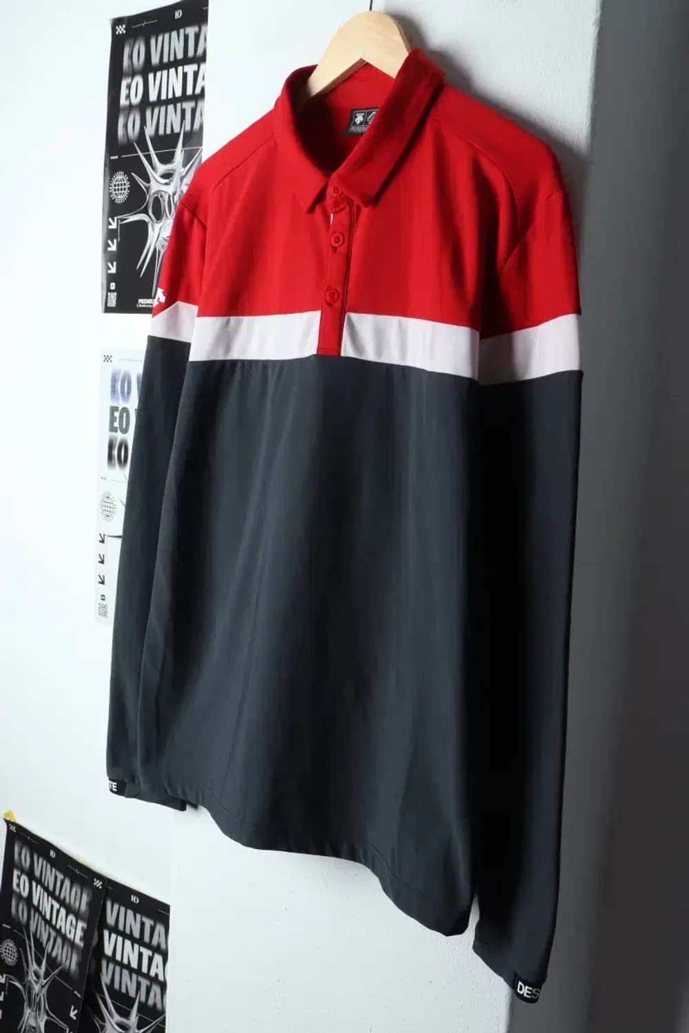 (2XL) 데상트 카라 긴팔티셔츠 빅사이즈 기능성 기모-14D3E 상품이미지1