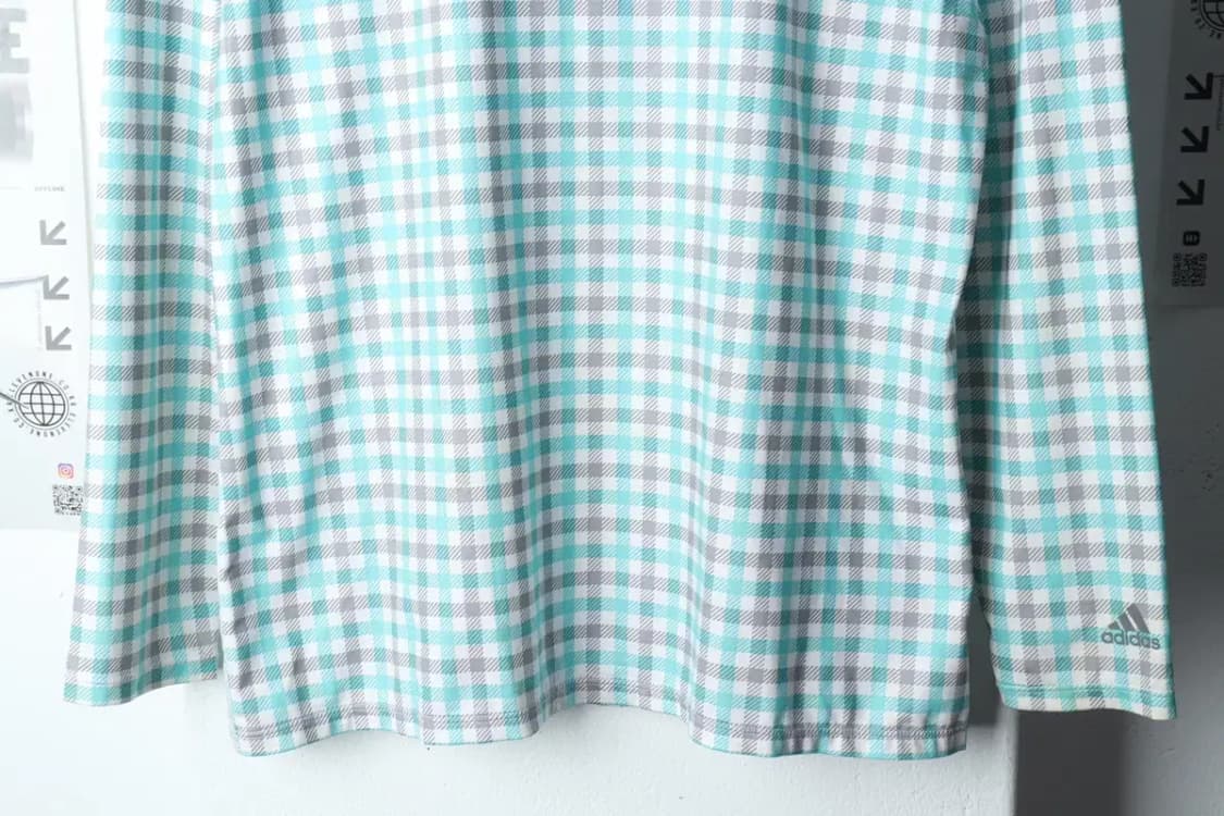 (XL) 아디다스 카라 긴팔티셔츠 기능성 체크-14D4A 상품이미지4
