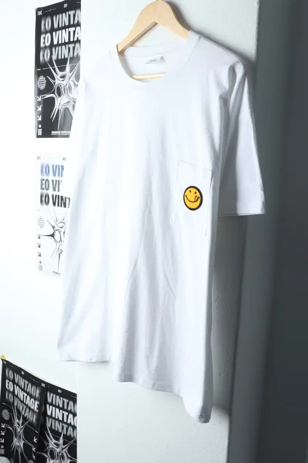 (L) 브랜드빈티지 반팔 티셔츠 화이트 오버핏 올드스쿨-14DE8 상품이미지1