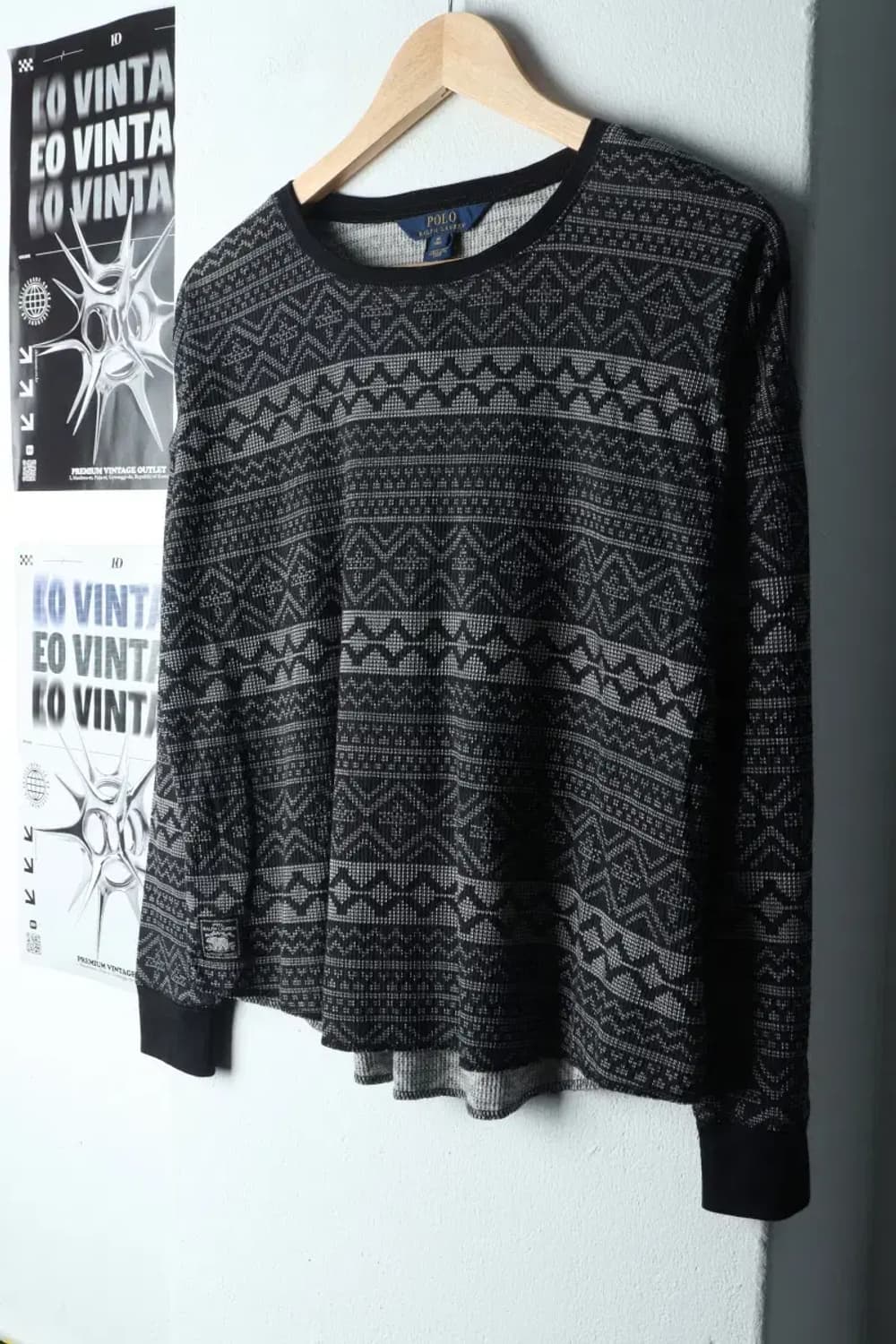 W(XL) 폴로 랄프로렌 니트 블랙 패턴-14DFA 상품이미지1