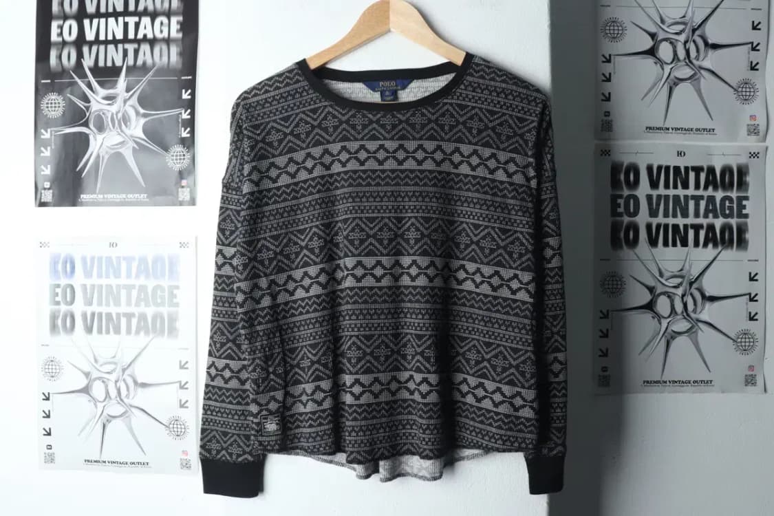 W(XL) 폴로 랄프로렌 니트 블랙 패턴-14DFA 상품이미지2