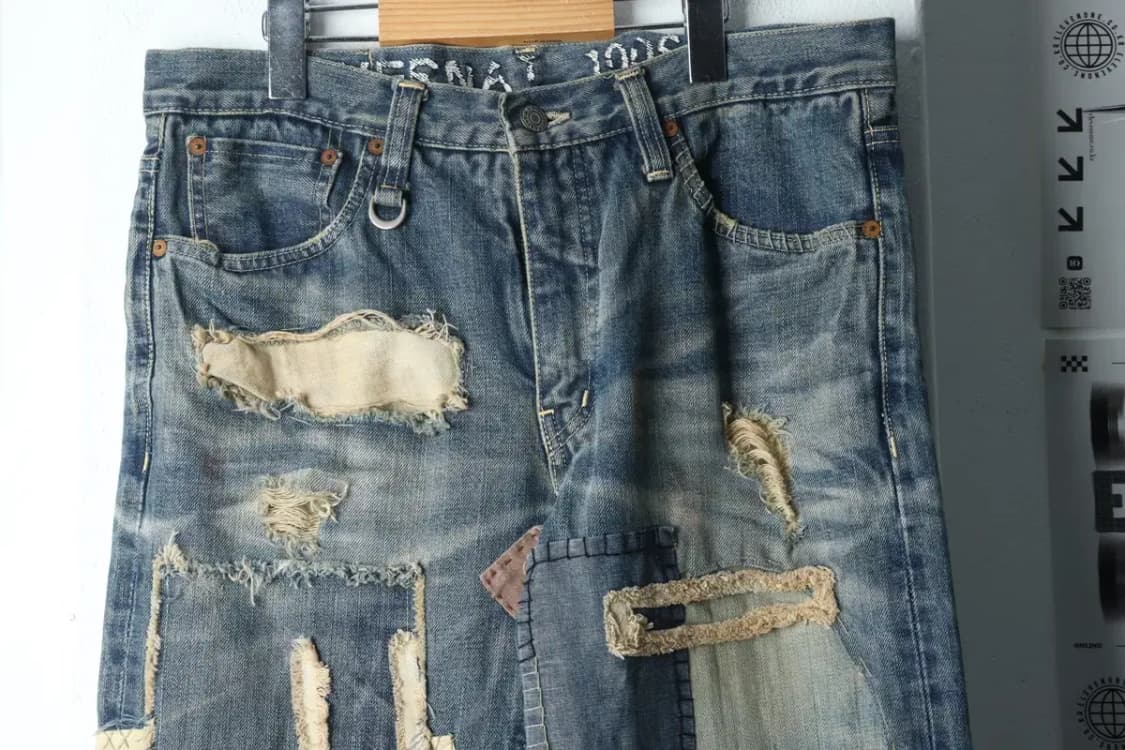 (L-XL) 커버낫 청바지 데님 패치워크 한정판-20B2 상품이미지3