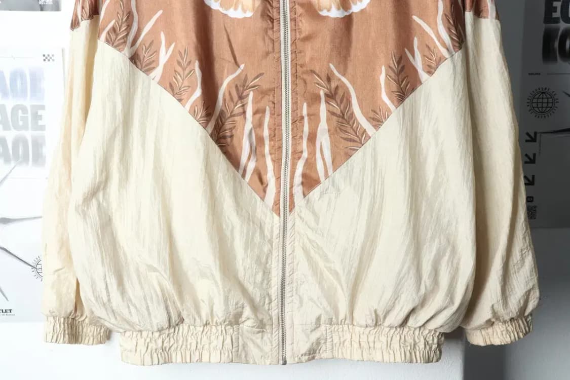 (L-XL) 브랜드빈티지 집업 바람막이 점퍼자켓 베이지 봄버-14EC0 상품이미지4