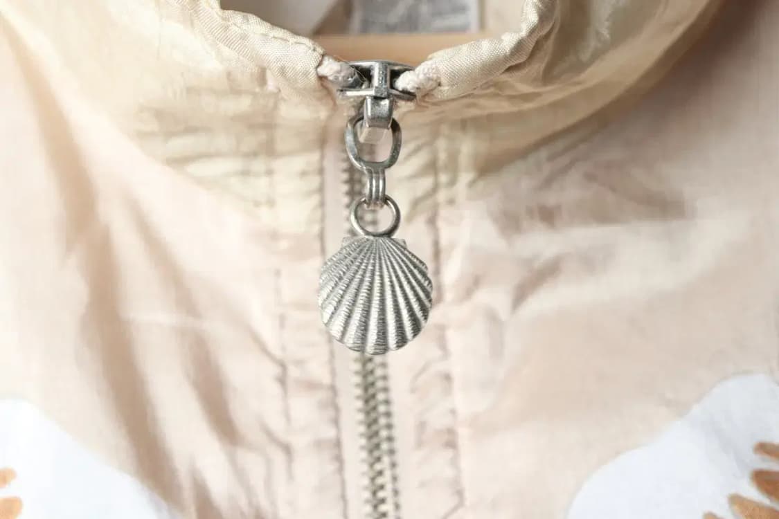 (L-XL) 브랜드빈티지 집업 바람막이 점퍼자켓 베이지 봄버-14EC0 상품이미지5