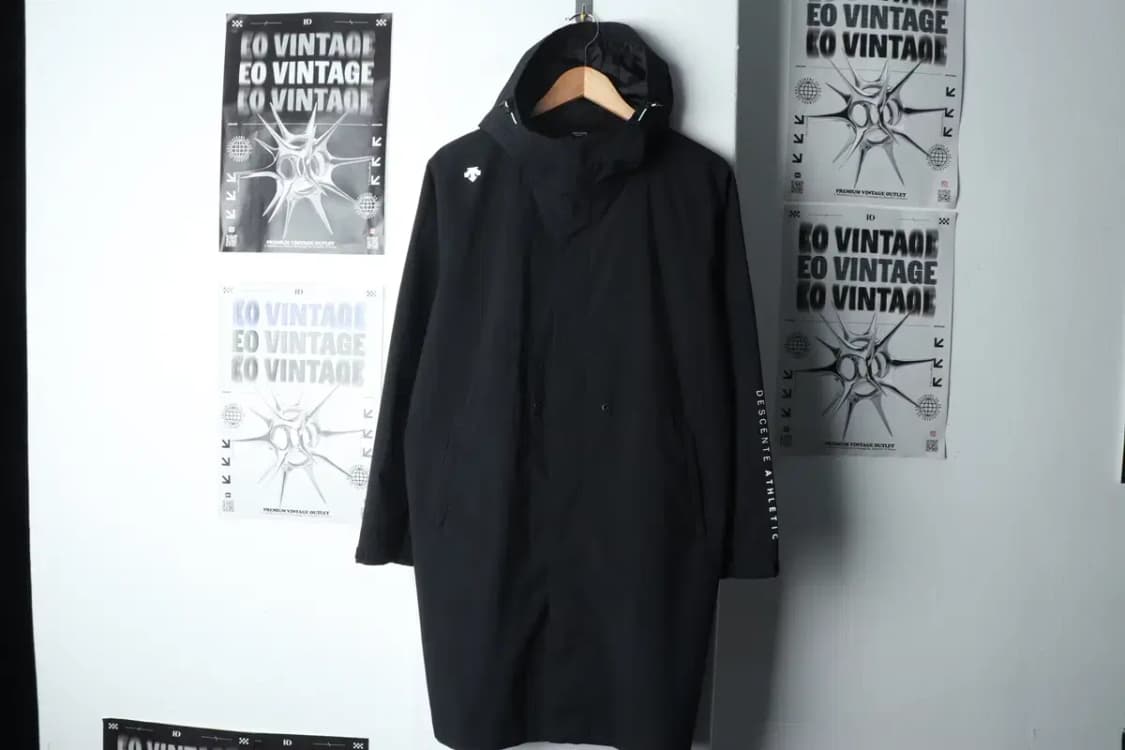 W(L-XL) 데상트 집업 바람막이 점퍼자켓 블랙 롱 올드스쿨-14ED8 상품이미지2