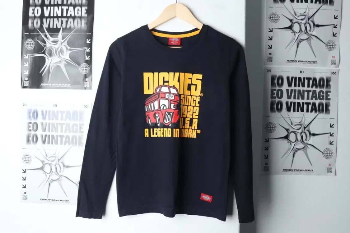 (XS) 디키즈 긴팔티셔츠 네이비 올드스쿨-14EE2 상품이미지2