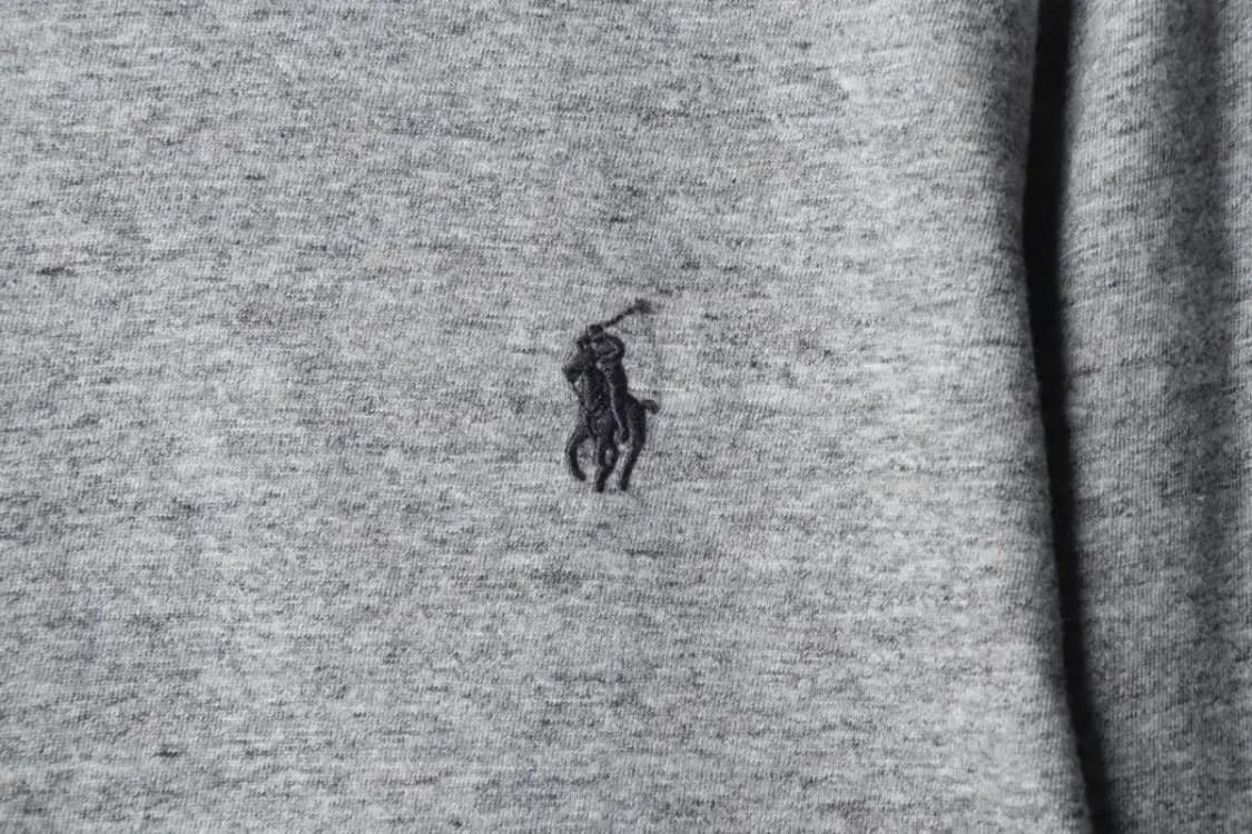 (L-XL) 폴로 랄프로렌 긴팔티셔츠 브이넥 그레이 포니-14EE9 상품이미지5