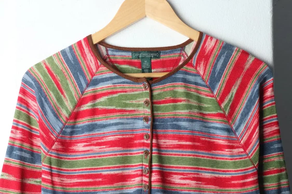 W(M-L) 폴로 랄프로렌 긴팔티셔츠 스트라이프 컬러믹스-14F51 상품이미지3