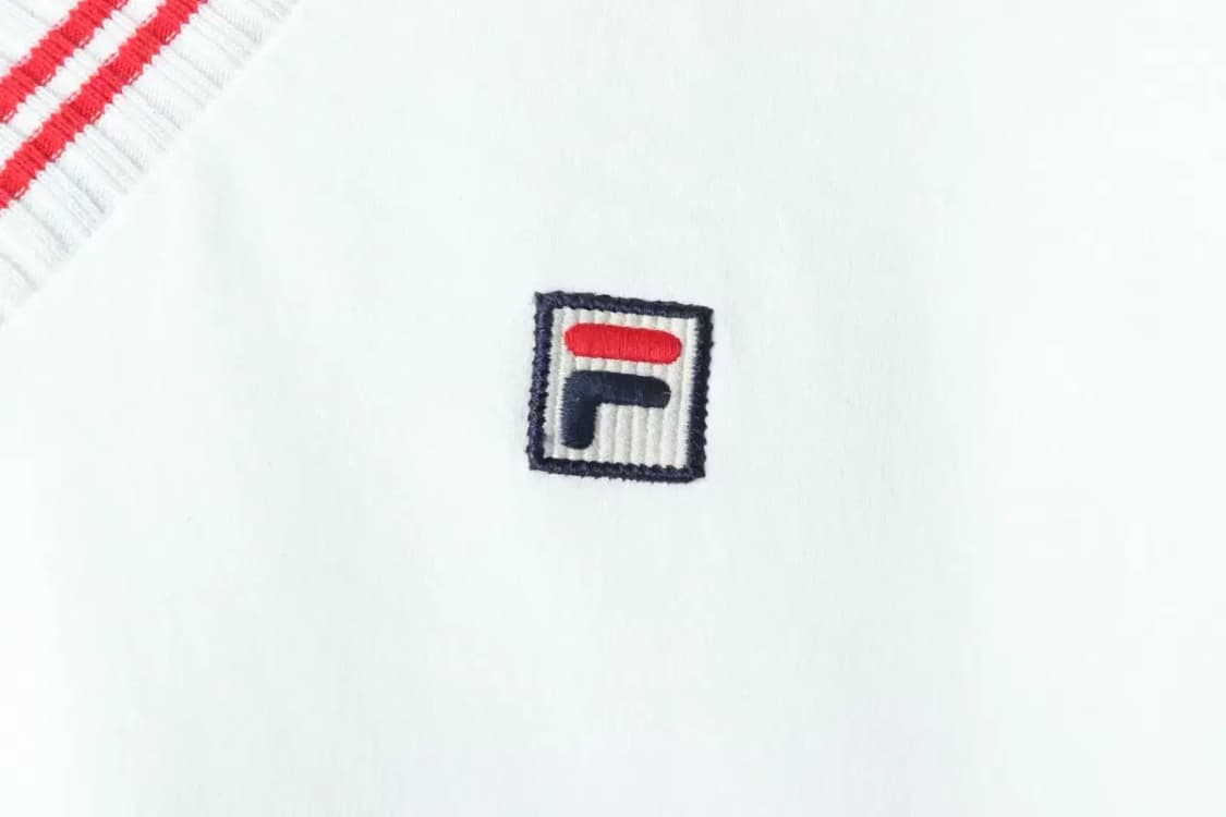 (S) 휠라 긴팔티셔츠 작은이염 브이넥 화이트-14F5E 상품이미지5