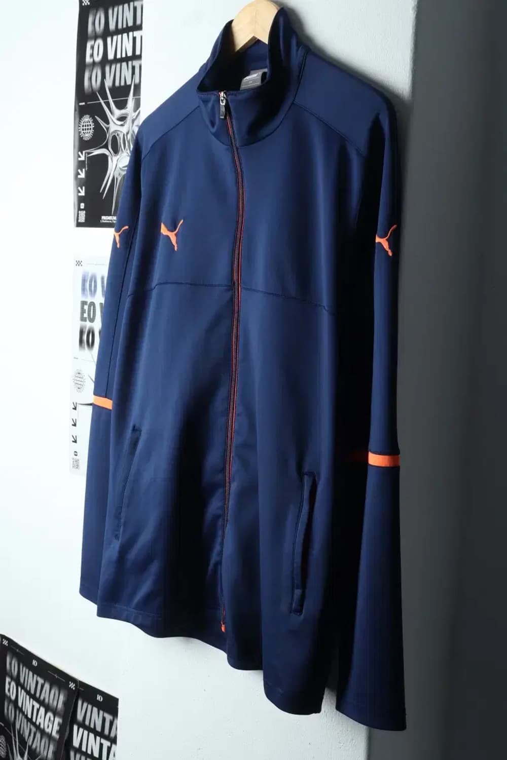 (2XL) 퓨마 집업져지 트랙탑 빅사이즈 네이비-1500E 상품이미지1
