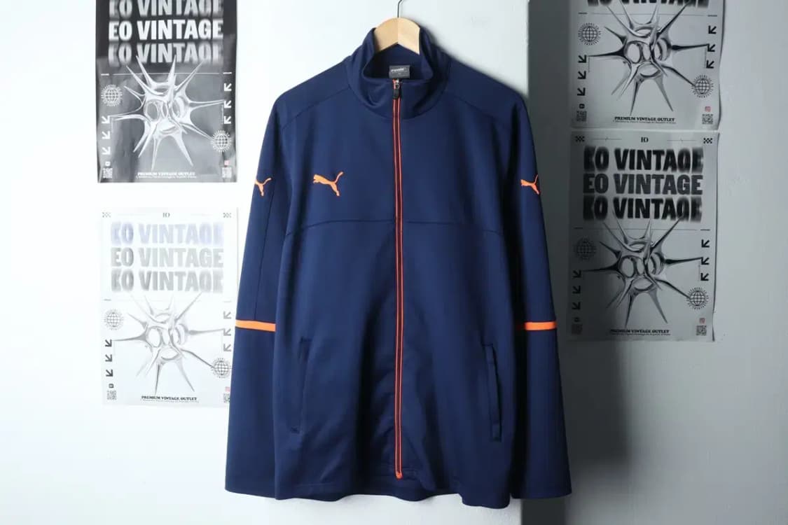 (2XL) 퓨마 집업져지 트랙탑 빅사이즈 네이비-1500E 상품이미지2