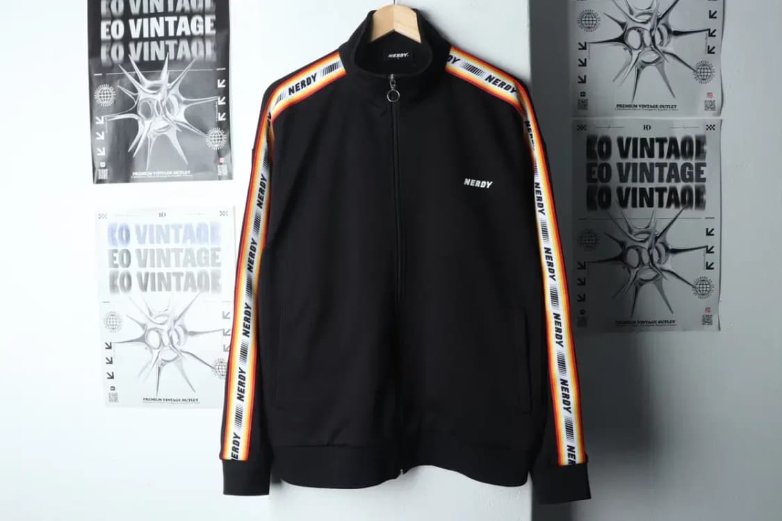 (L-XL) 널디 집업져지 트랙탑 오버핏 블랙 올드스쿨-15010 상품이미지2