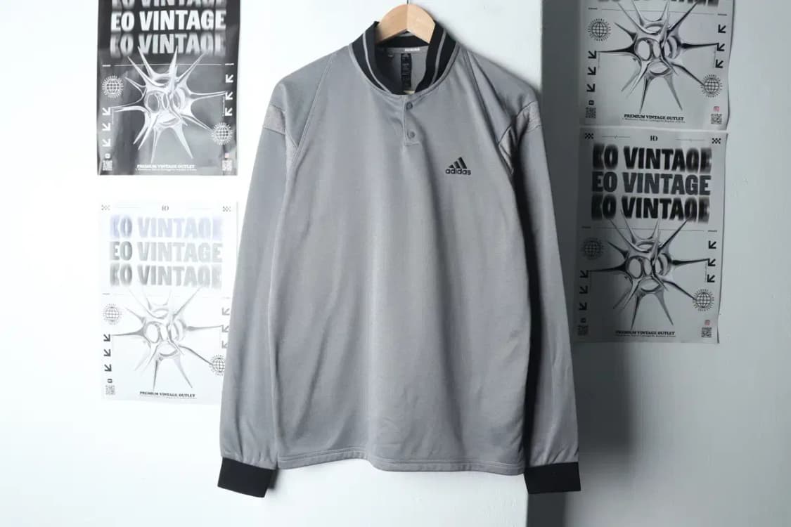 (L-XL) 아디다스 카라 긴팔티셔츠 기능성 그레이-15026 상품이미지2