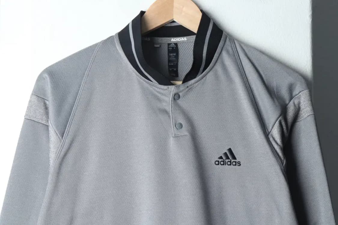 (L-XL) 아디다스 카라 긴팔티셔츠 기능성 그레이-15026 상품이미지3