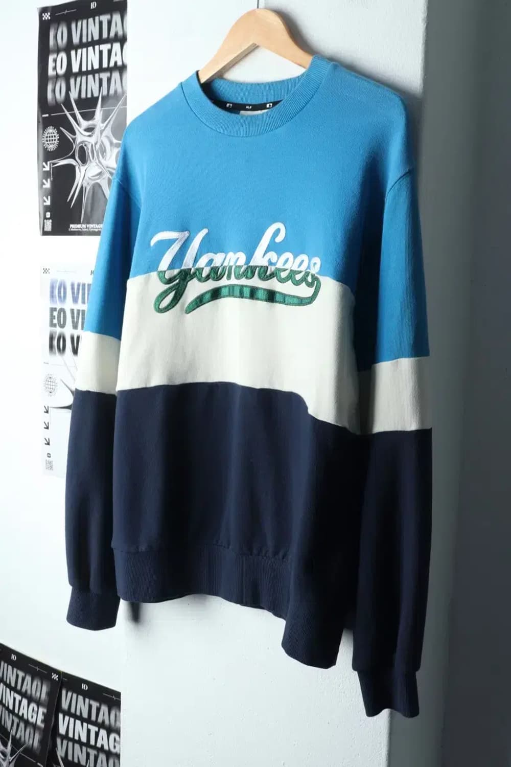 (L-XL) MLB 엠엘비 맨투맨 티셔츠 컬러믹스 양키즈-150DA 상품이미지1