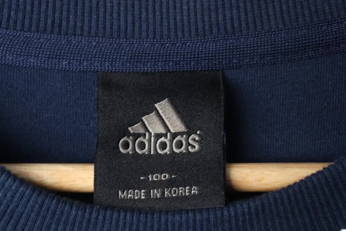 (L) 아디다스 맨투맨 티셔츠 네이비 기모 빅로고-150E4 상품이미지6