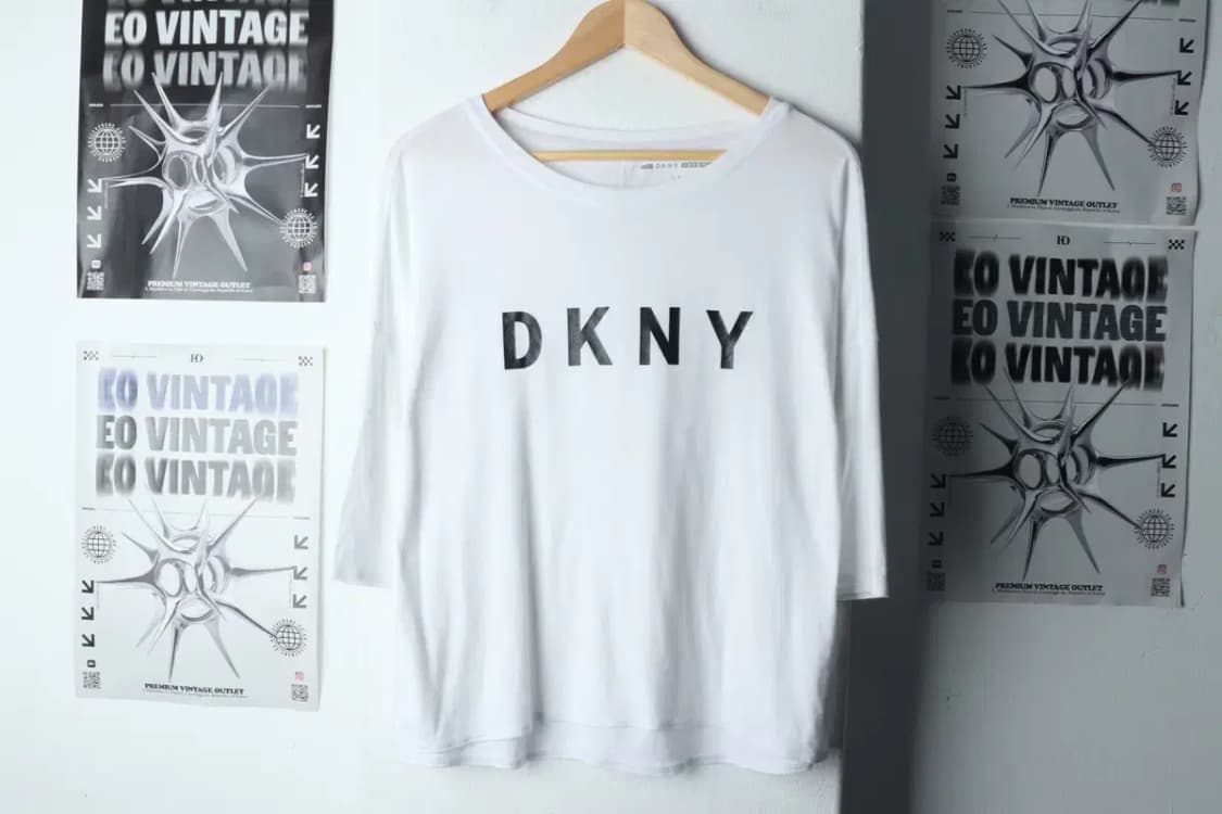 W(S) DKNY 디케이앤와이 도나카란 반팔 티셔츠 부 화이트-150FD 상품이미지2