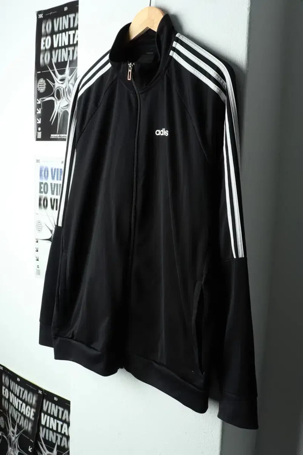 (2XL) 아디다스 집업져지 트랙탑 빅사이즈 블랙 삼선-151AB 상품이미지1