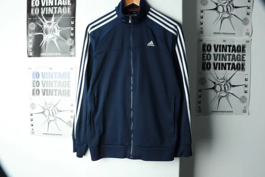 (L-XL) 아디다스 집업져지 트랙탑 네이비 삼선 올드스쿨-151B1 상품이미지2