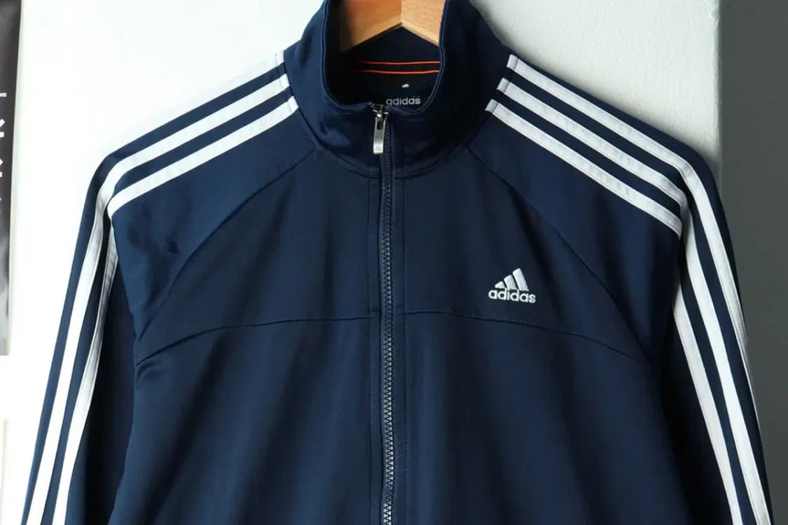 (L-XL) 아디다스 집업져지 트랙탑 네이비 삼선 올드스쿨-151B1 상품이미지3
