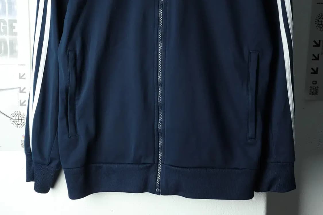 (L-XL) 아디다스 집업져지 트랙탑 네이비 삼선 올드스쿨-151B1 상품이미지4