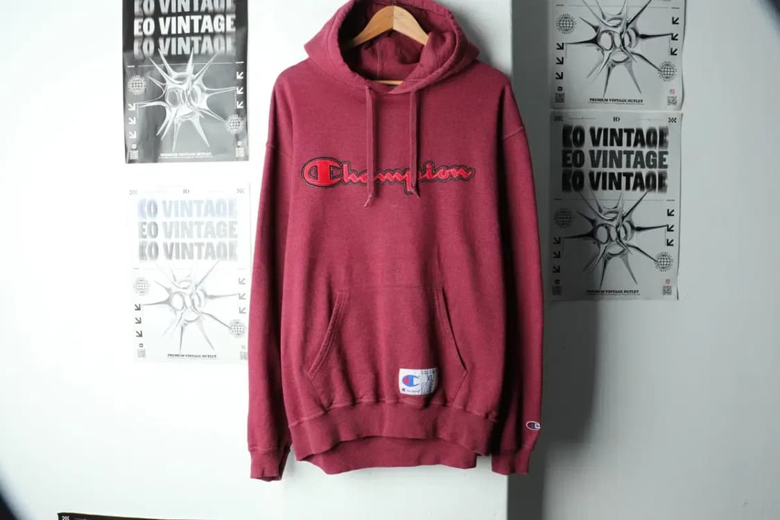 (2XL-3XL) 챔피온 후드티셔츠 빅사이즈 버건디 빅로고-151B5 상품이미지2